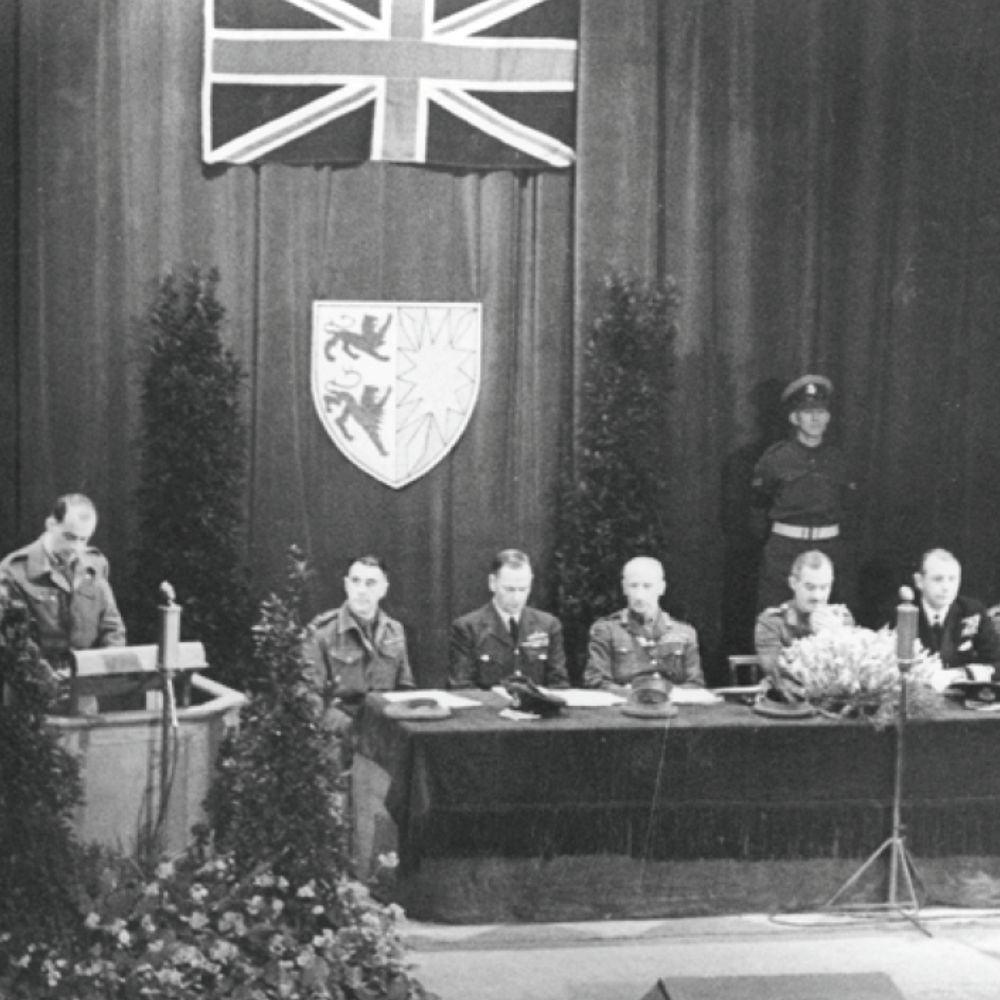 Eröffnung des Provinziallandtages am 23.02.1946 durch die britische Militärregierung