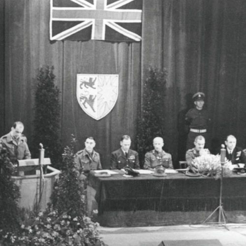 Eröffnung des Provinziallandtages am 23.02.1946 durch die britische Militärregierung