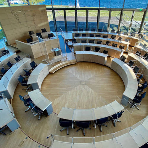 Plenarsaal des Landtages SH