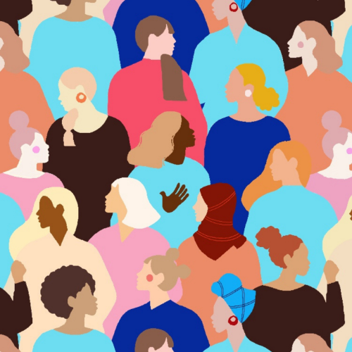 eine Zeichnung von verschiedenen Frauen