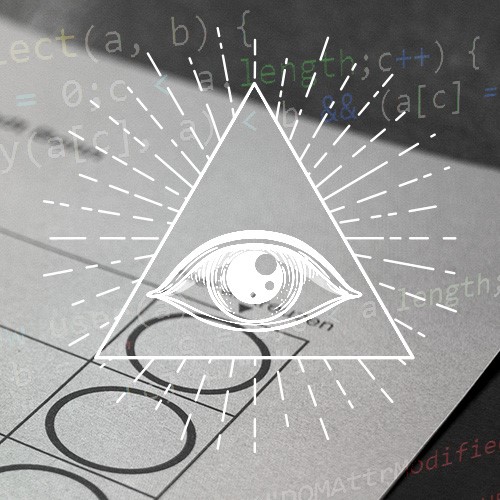 Dreieck mit dem Illuminati-Zeichen